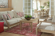 Ashley Furniture Clare View outdoor sofa with cushion, featuring stylish seating and comfortable padding for outdoor living spaces.