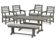 Ashley Furniture Visola outdoor dining set with a table and chairs, perfect for outdoor patio dining and entertaining.