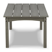 Ashley Furniture Visola outdoor sofa and loveseat set with matching table, featuring cushioned seating and stylish outdoor design.