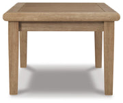 Gerianne outdoor occasional table set by Ashley Furniture, featuring a sleek outdoor table with a sturdy design and stylish finish.