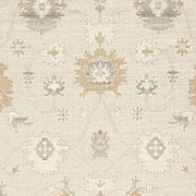 Swatch of Ashley Furniture Calkin Rug showcasing a textured, patterned rug with neutral tones suitable for living room decor.