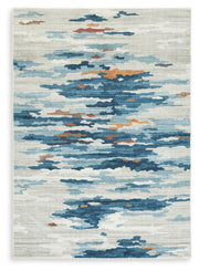 Medium washable rug by Ashley Furniture featuring a stylish design, perfect for living spaces and easy to clean.
