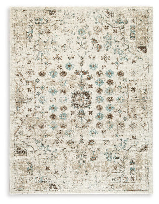 Ashley Furniture Jossler Rug in neutral tones, showcasing soft woven texture and stylish design for living room decor.