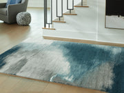 Ashley Furniture Brentward Rug, 4x3 feet, featuring a textured design in neutral tones, suitable for living room or bedroom decor.