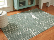 Ashley Furniture Cayworth Rug in 4x3 ft with a textured, woven design, perfect for adding style to living or bedroom spaces.