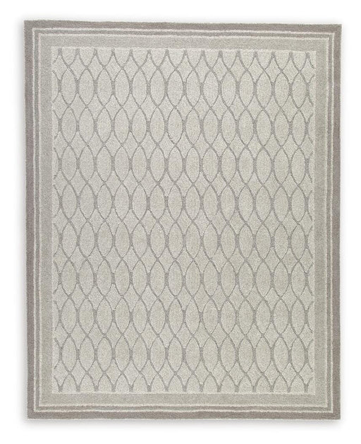 Ashley Furniture Wimney Rug featuring a stylish, soft woven design in neutral tones, perfect for living room or bedroom decor.