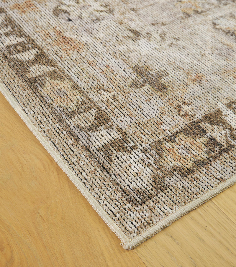 Ashley Furniture Livdon washable rug with intricate pattern and soft texture, suitable for living room or bedroom decor.