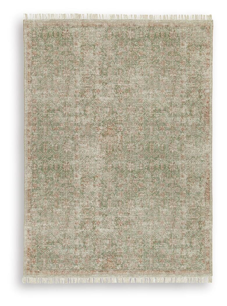 Ashley Furniture Rossbury Rug with intricate pattern and plush texture, perfect for adding style to living spaces.