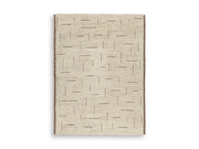 Ashley Furniture Clayman Rug featuring a textured, woven design in earthy tones, perfect for adding warmth to living spaces.