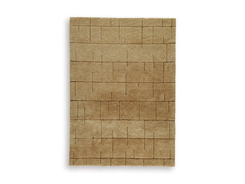 Ashley Furniture Luzmont Rug with a soft, textured design in neutral tones, perfect for adding warmth to living spaces.