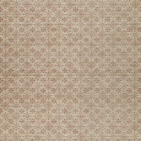 Swatch of Ashley Furniture Lyamford Rug showcasing intricate pattern and neutral tones in a close-up view.