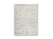 Ashley Furniture Harjot Rug with intricate patterns in warm tones, ideal for cozy living room or bedroom decor.