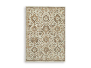 Ashley Furniture Sableridge Medium Rug with intricate patterns and soft texture, ideal for adding warmth to living spaces.