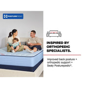 Sealy Kennett Spring Mattress with plush fabric cover and supportive innerspring design for comfortable sleep.