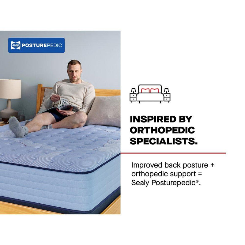 Sealy Maida Spring Mattress with plush fabric cover, cushioned surface, and supportive spring system for a comfortable sleep experience.