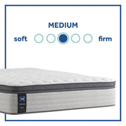 Sealy Garner II innerspring mattress with plush fabric cover, showcasing a supportive and comfortable sleeping surface.