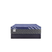 Sealy Westerfield Hybrid Mattress with a plush top and supportive layers, shown in a bedroom setting with neutral bedding.