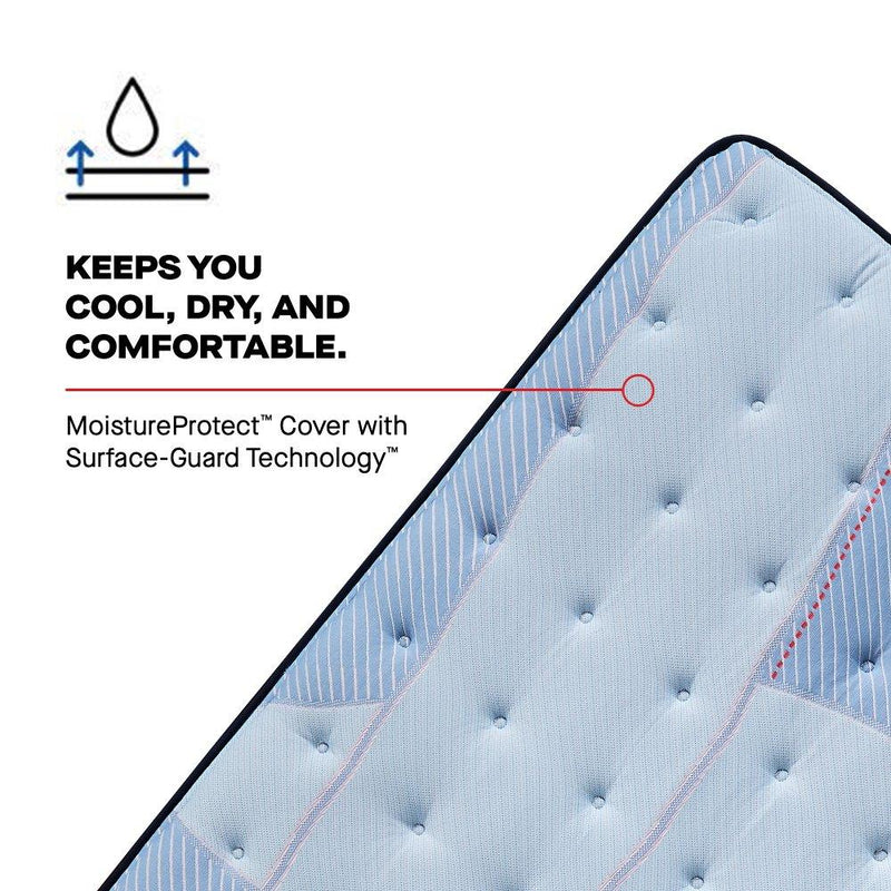 Sealy Kennett Spring Mattress showing a plush, supportive mattress with a quilted top surface in neutral tones.