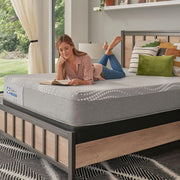 Sealy Medina Hybrid Mattress with plush top and supportive layers, showcasing a modern, comfortable bedding surface.