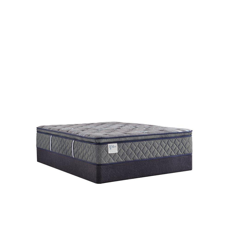 Sealy Sao Paulo innerspring mattress with a plush fabric cover, showcasing its supportive and comfortable design.
