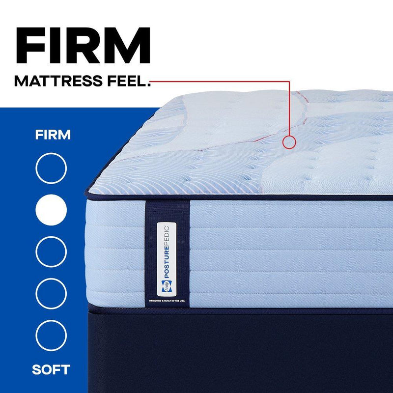 Sealy Kennett Spring Mattress with plush fabric cover and supportive spring system, shown in a neatly made bed setup.