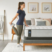 Sealy Garner II innerspring mattress showing plush fabric cover and supportive interior design for comfortable sleep.