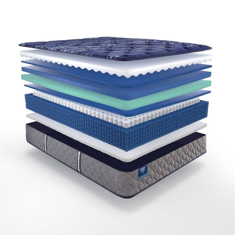 Sealy Grand Jewel innerspring mattress with plush fabric cover and supportive interior, designed for comfort and durability.