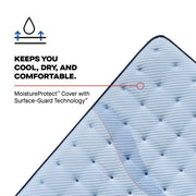 Sealy Newland Spring Mattress with plush fabric cover, showcasing its layered design and supportive structure for comfortable sleep.