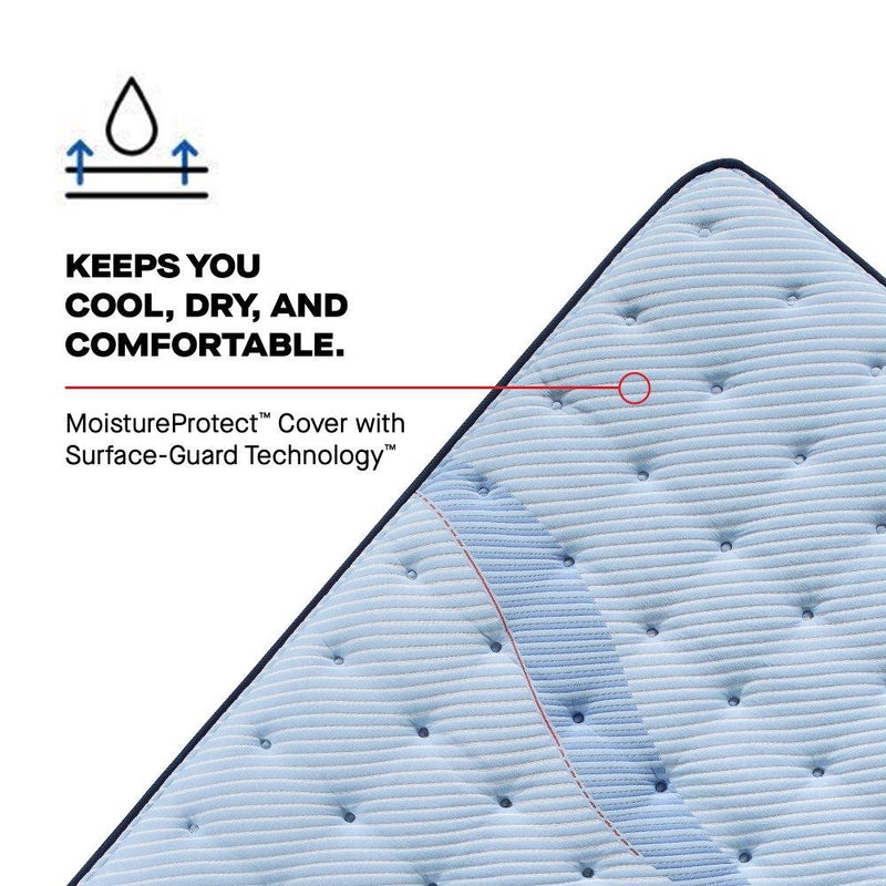Sealy Newland Spring Mattress with plush fabric cover, showcasing its layered design and supportive structure for comfortable sleep.