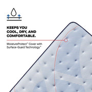 Sealy Patterson II Spring Mattress with plush fabric cover, showing the mattress surface with detailed stitching and support layers.