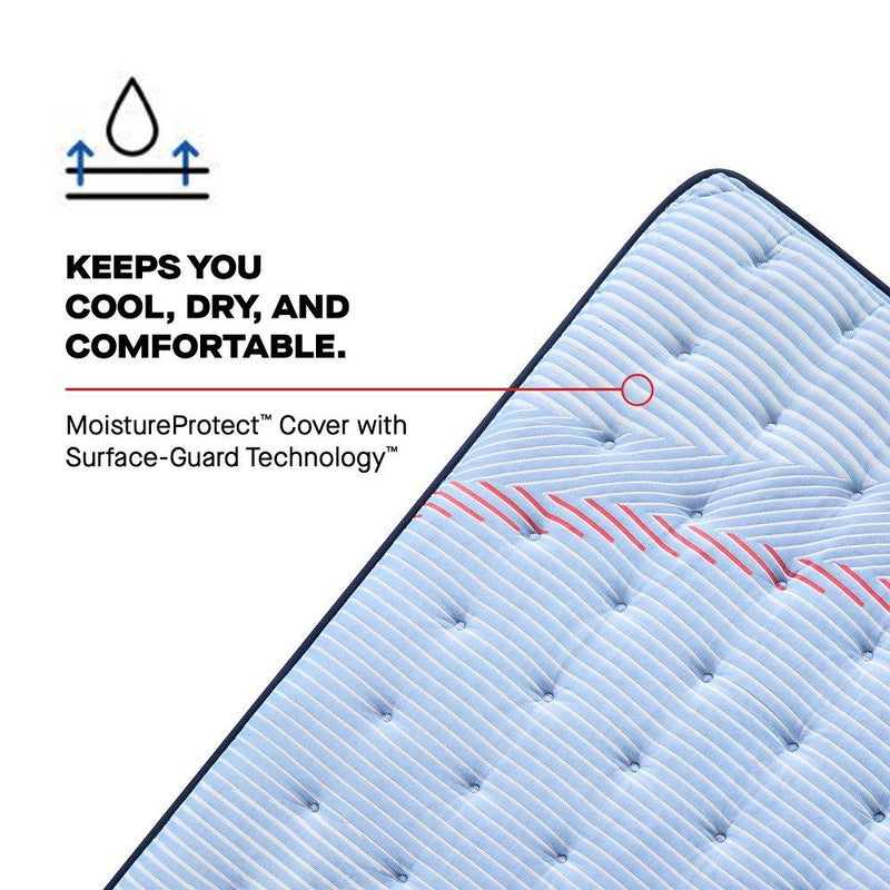 Sealy Fayette Spring Mattress showing plush surface with quilted top and supportive edges for comfortable sleep.