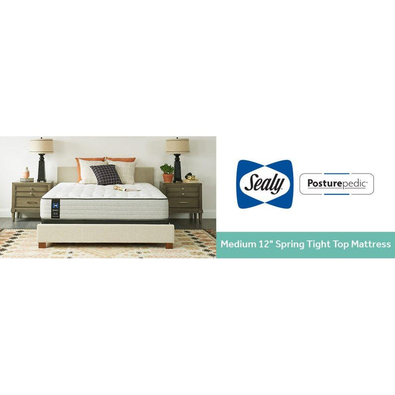 Sealy Garner II innerspring mattress with quilted top and supportive coils, designed for comfort and durability.