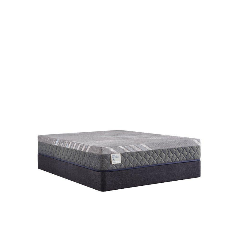 Sealy Porter Hybrid Mattress with plush top layer and supportive base, showcasing a clean, modern design with layered comfort zones.