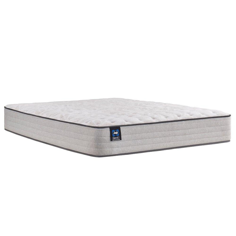 Sealy Spring Bloom innerspring mattress with plush fabric cover and visible quilted top, designed for comfort and support.