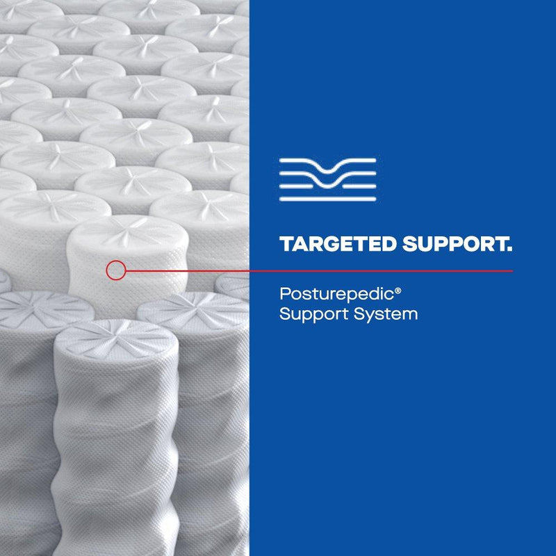 Sealy Maida Spring Mattress with a plush fabric cover and supportive spring system, shown in a close-up view.
