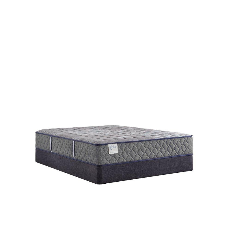 Sealy Sao Paulo innerspring mattress with plush fabric cover, showcasing a comfortable, supportive bed for restful sleep.