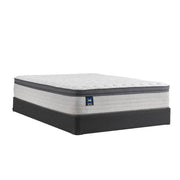 Sealy Spring Bloom EPT Mattress with plush fabric cover, showcasing its layered foam and supportive coil system for comfort.