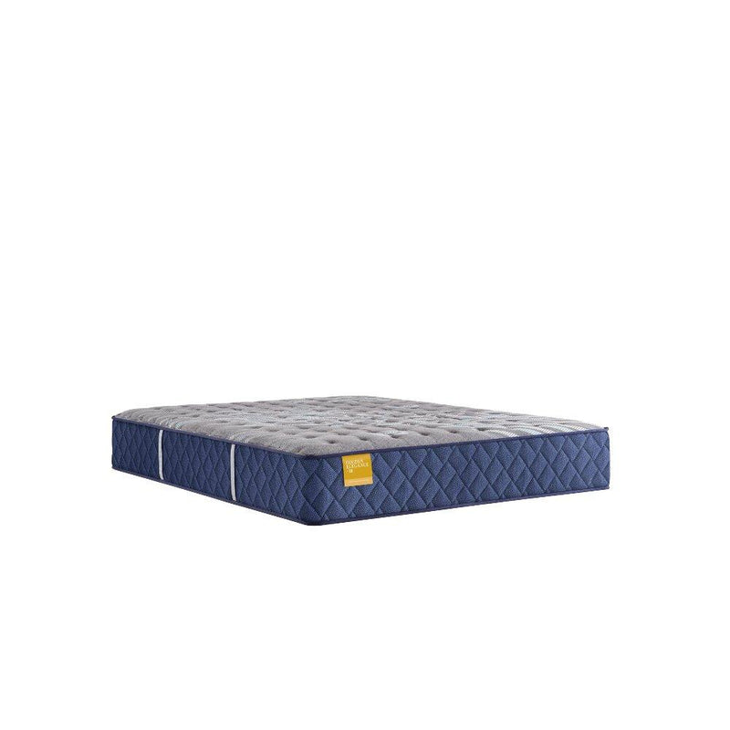 Sealy Park Plaza Innerspring Mattress with quilted top and supportive coils for comfortable sleep, shown on a bed.