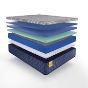 Sealy Park Plaza Hybrid Mattress with quilted top and supportive layers, showcasing plush fabric and edge-to-edge comfort.