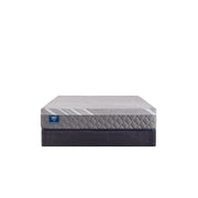 Sealy Opal House hybrid mattress with plush fabric cover, highlighting its layered design and supportive structure.