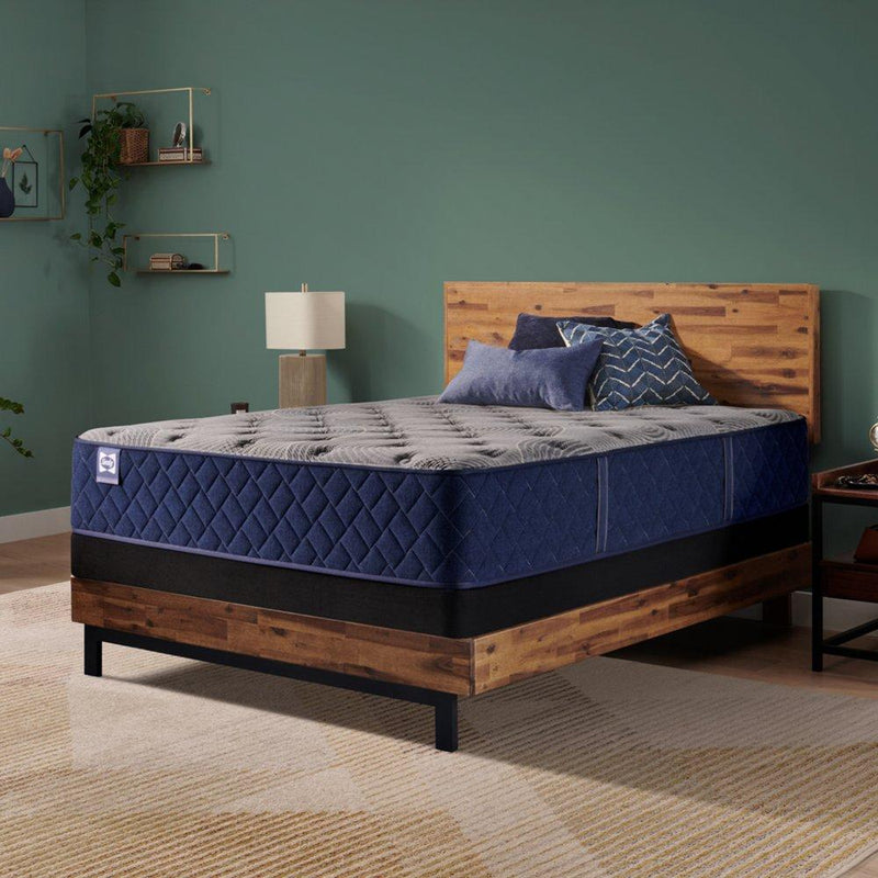 Sealy Moreland Ave Spring Mattress showing plush top surface and supportive foam layers in a bedroom setting