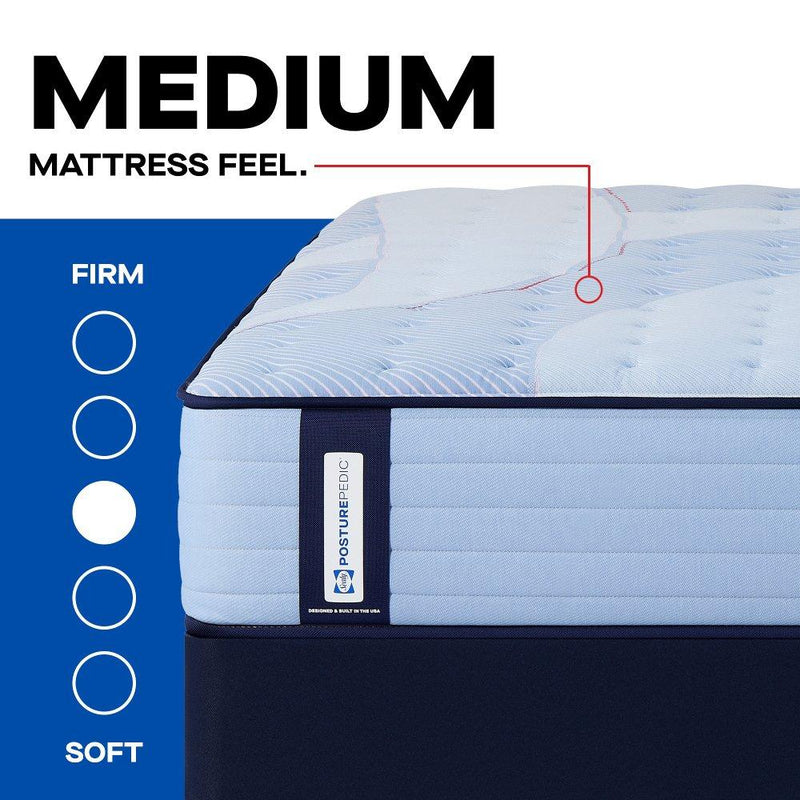 Sealy Kennett Spring Mattress with plush fabric cover and quilted top, showcasing its supportive structure and comfortable design.