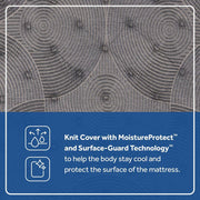 Sealy Moreland Ave Spring Mattress showing a plush, quilted surface with supportive foam layers and a breathable fabric cover.