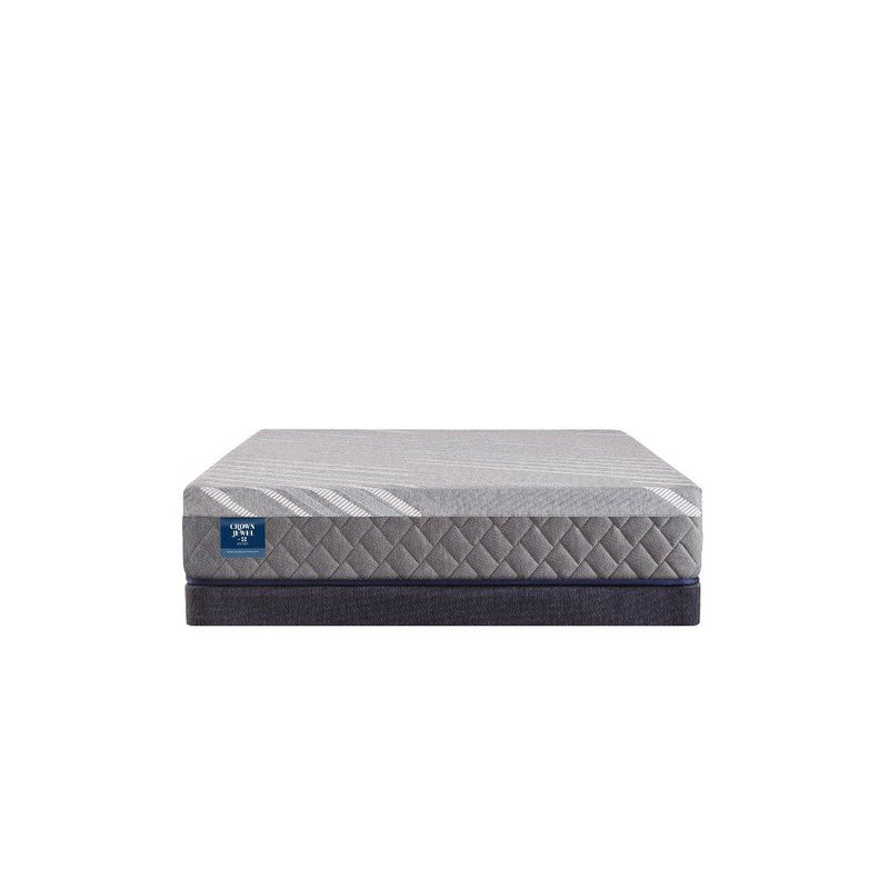 Sealy Opal House hybrid mattress with plush fabric cover and supportive layers, designed for comfortable sleep.