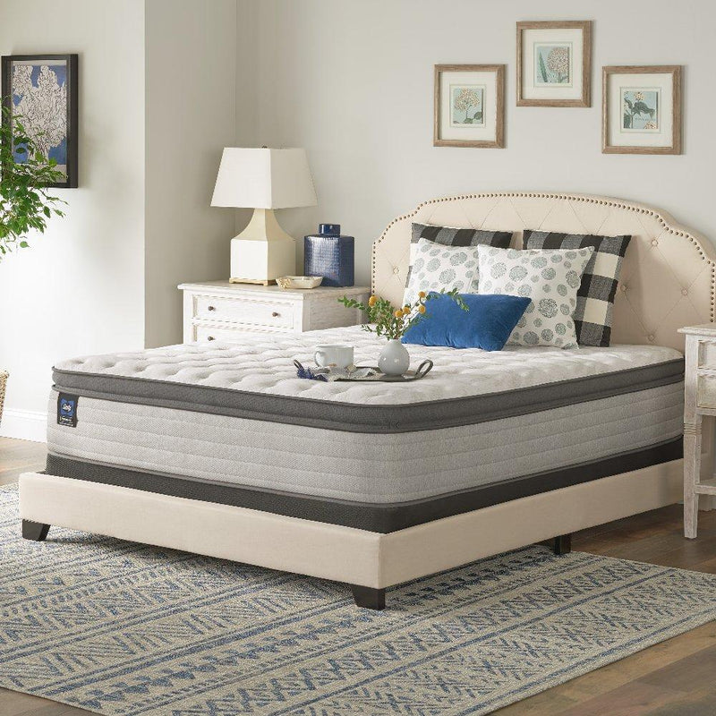 Sealy Spring Bloom EPT Mattress with plush quilted surface and supportive layers, designed for comfort and restful sleep.