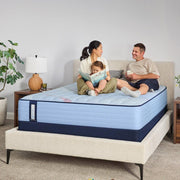 Sealy Fayette Spring Mattress showing a plush, supportive mattress with a quilted top in a bedroom setting.