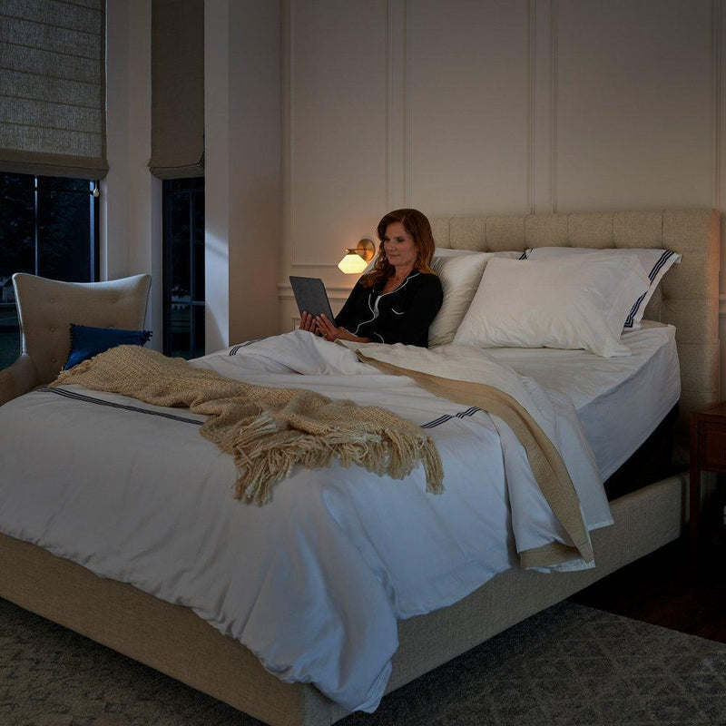 Sealy Spring Bloom EPT Mattress with plush fabric cover and supportive foam layers, designed for comfort and durability.