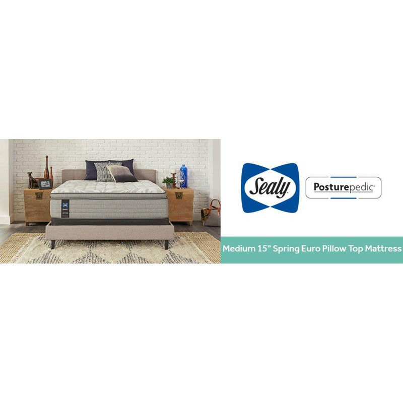 Sealy Lavina II innerspring mattress with plush fabric cover and reinforced edges, designed for comfort and support.