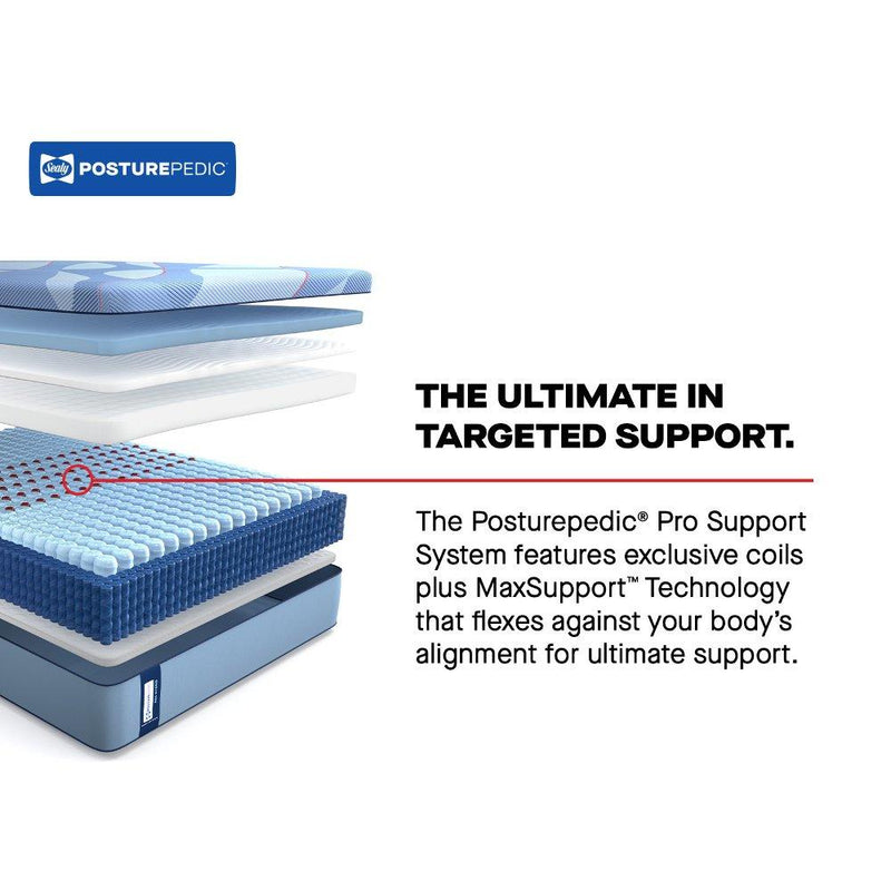 Sealy Indianapolis Hybrid Mattress showing plush fabric cover with supportive foam and coil layers for comfortable sleep.