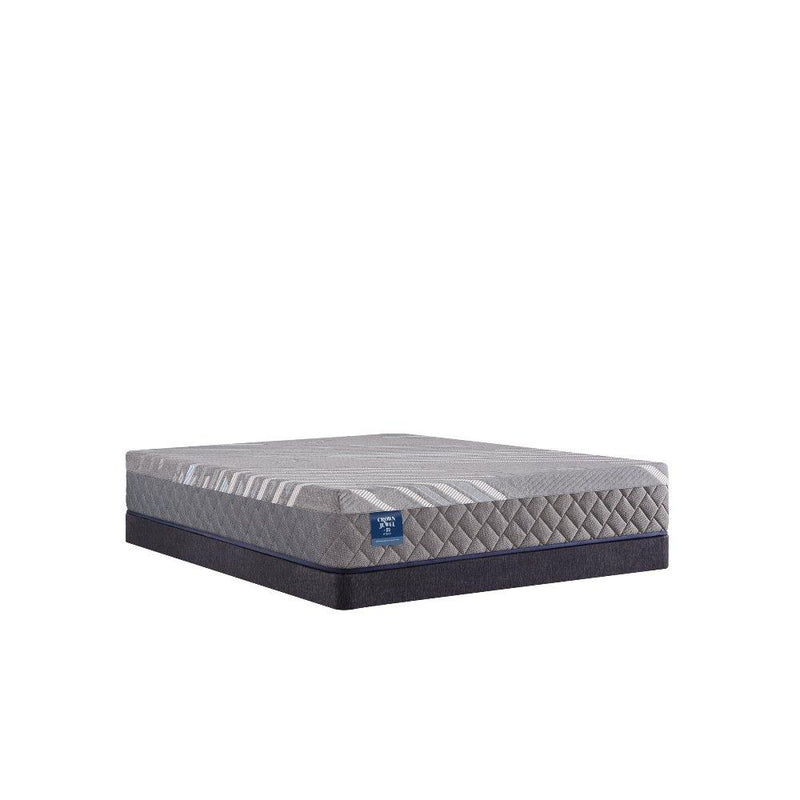 Sealy Opal House Hybrid Mattress with plush fabric cover and supportive foam layers, designed for comfort and sleep quality.